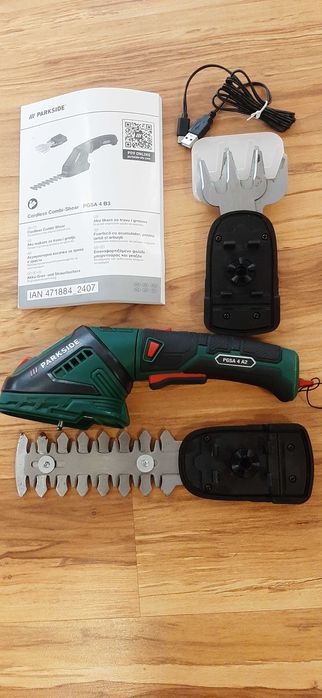 Foarfeca (trimmer) cu acumulator pentru iarba/gazon, arbusti PARKSIDE