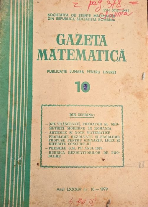 Gazeta matematica numere vechi + cărți și manuale Partea 1