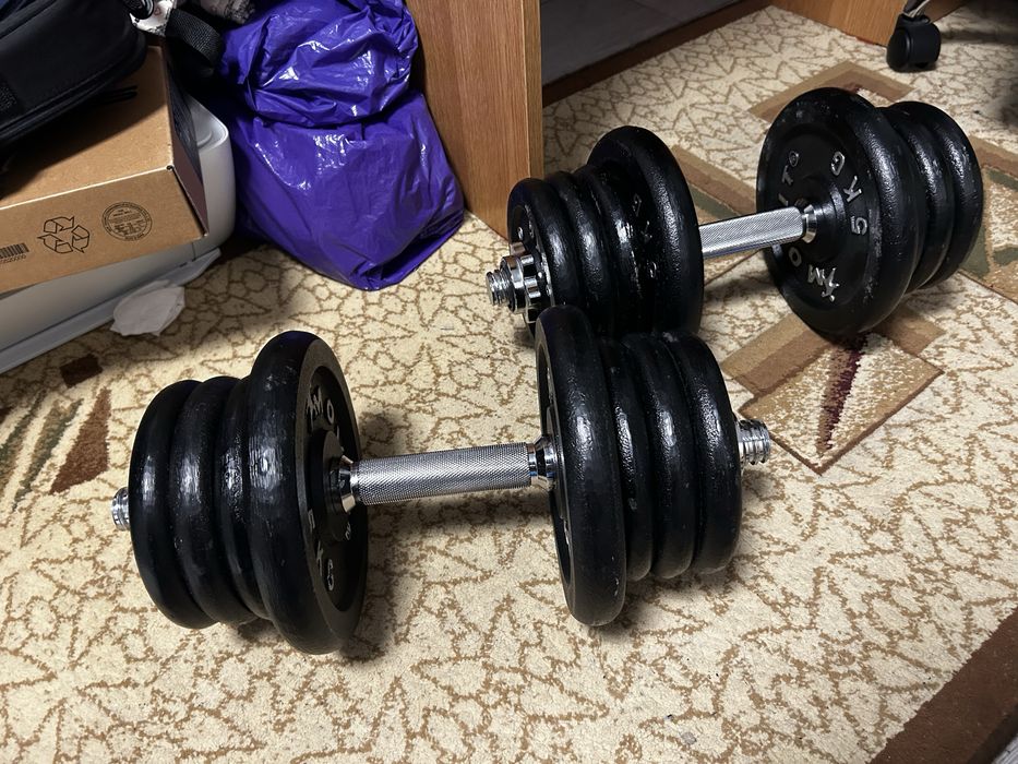 Set Greutati 100kg Fonta Bara Z si 2 Gantere