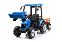Tractoras electric copii 3-6 ani cu  remorca si cupa Power 240W Blue