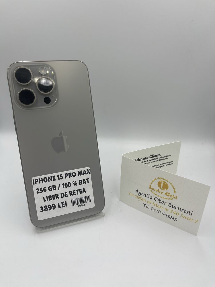 Iphone 15 PRO MAX 256GB / 100% BAT #40865
