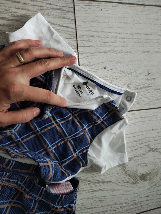 Seturi baietel bebe nr80 (pantaloni, bluza,body cu maneca scurta)