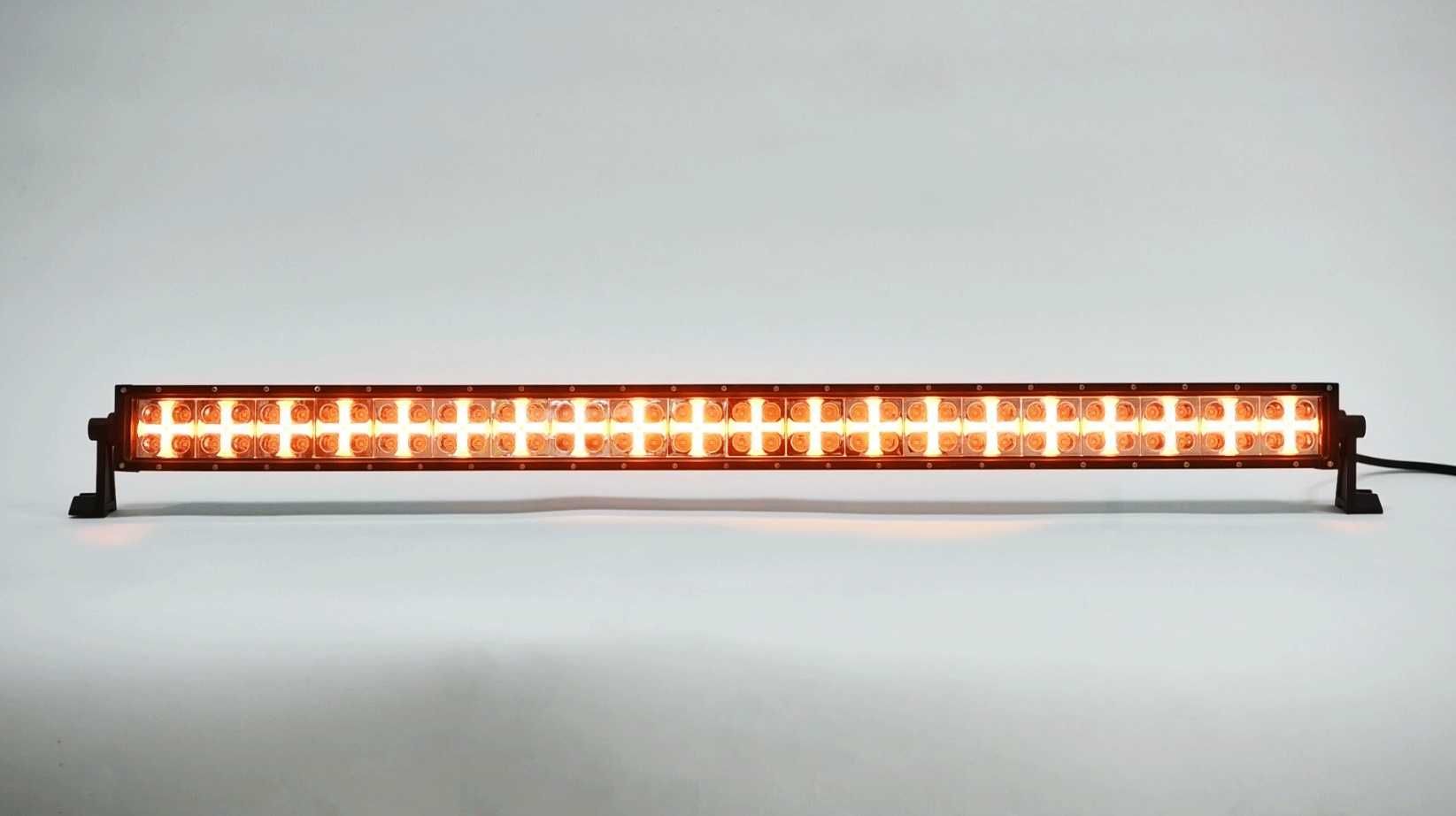 480W 100 См Led Bar Лед Бар с Бяла и Оранжева Светлина Блиц 12-24V