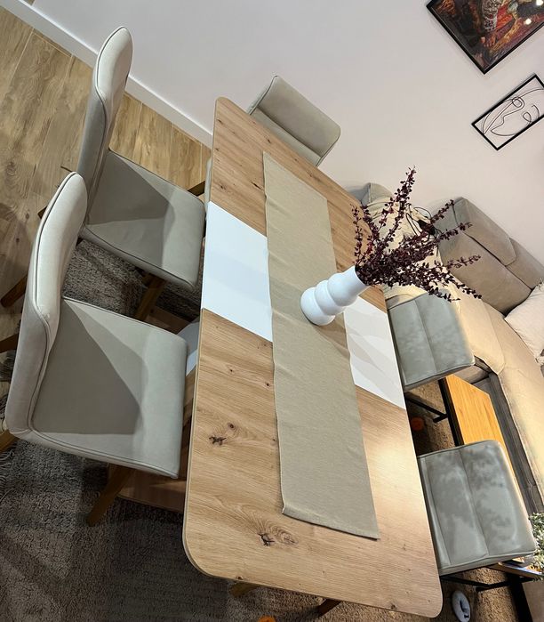 Трапезна маса 120/160 см с 4 стола