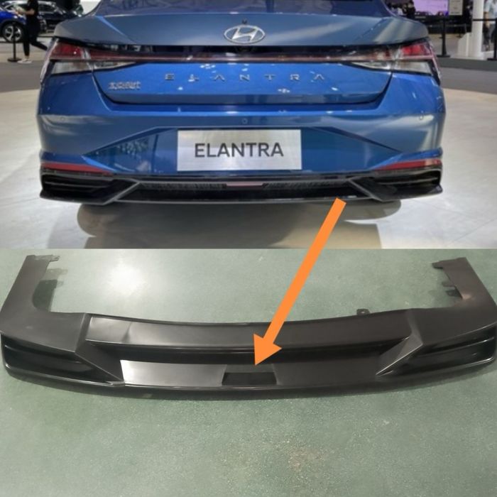 Накладка (дефлектор) заднего бампера Hyundai Elantra