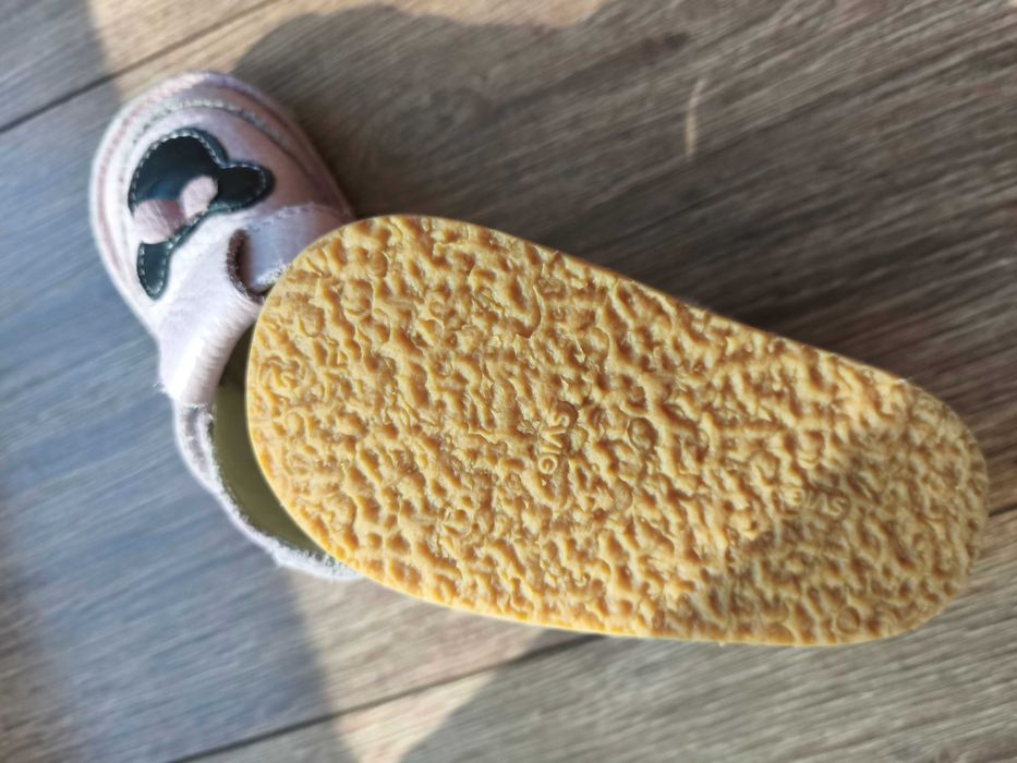 Pantofi barefoot piele naturala fetițe , mărimea 19