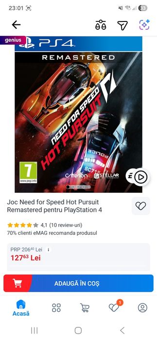 Need for Speed Hot Pursuit Remastered pentru PlayStation 4