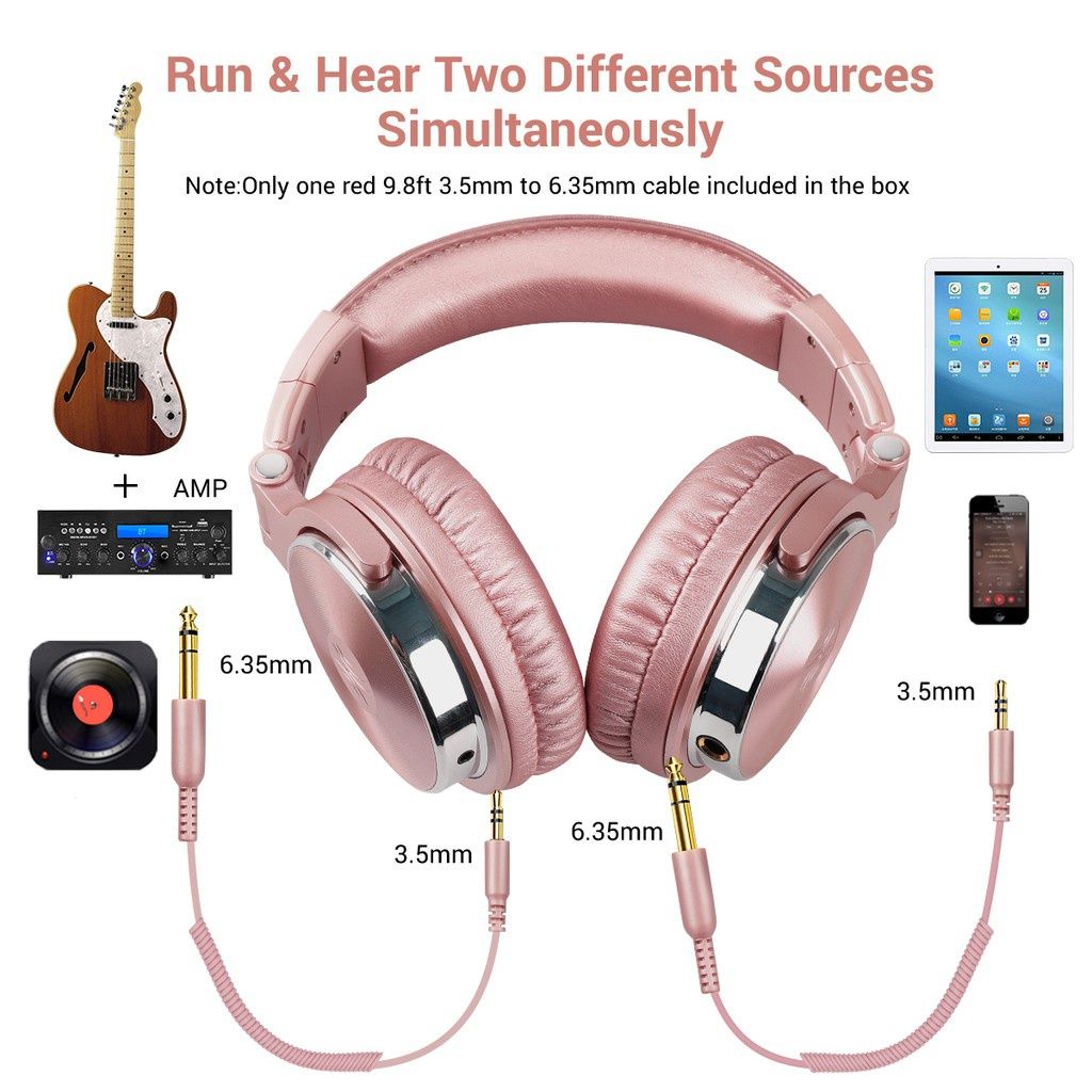 Слушалки Hi-res OneOdio Pro 10 Rose Gold 20 Hz-40 KHz,32 Ом, 1600 mw