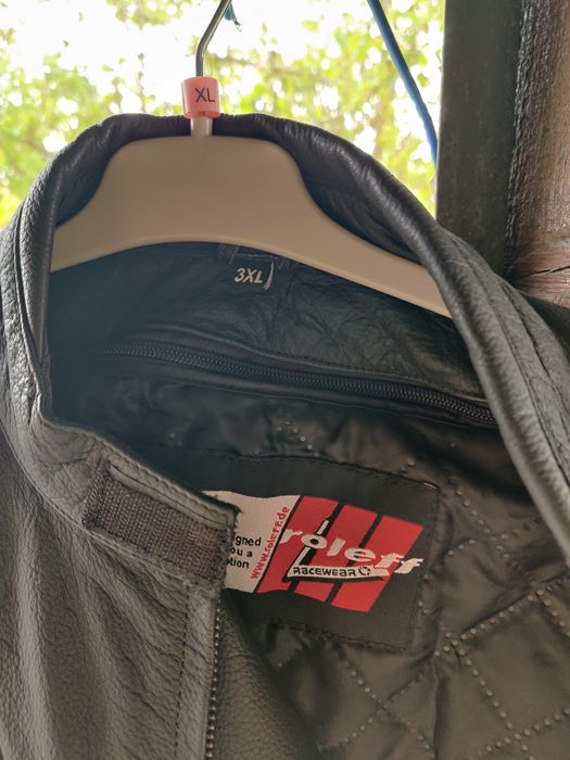 Geaca piele, moto, Roleff (Römer), bărbați, geci, blugi moto