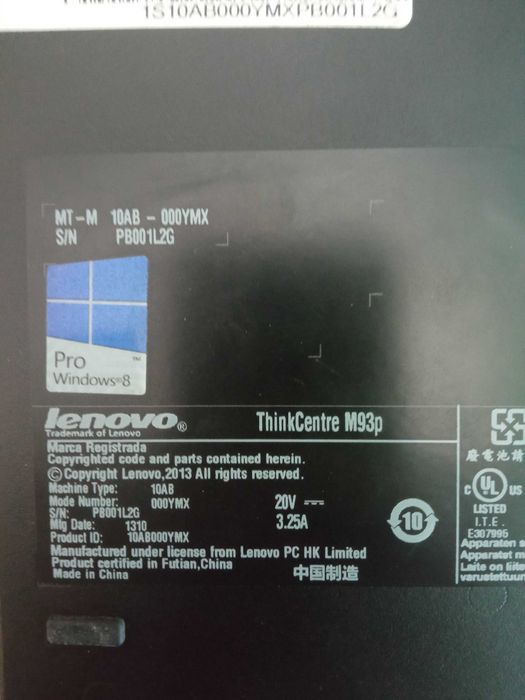 Lenovo ThinkCenter M93p i5-4570T