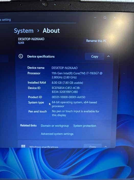 Leptop lenovo V15 G2 ITL  I7 8gbRAM  512gbRAM+ mouse si geantă cadou