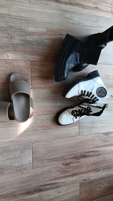 Сет дамски боти естествена кожа + подарък 38номер