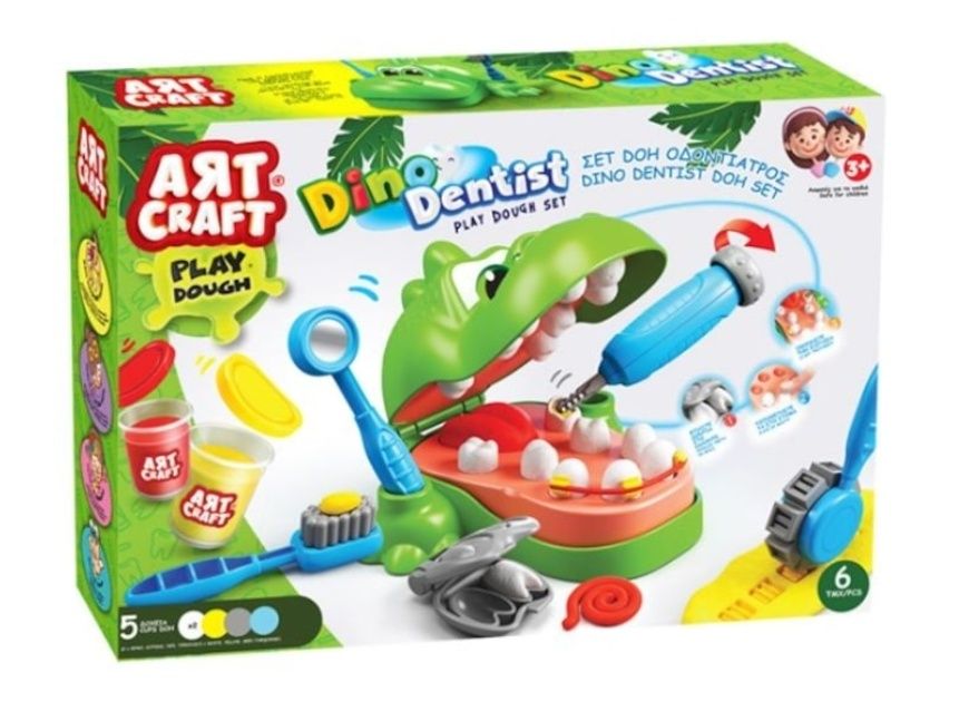 Set plastilină, Dino la Dentist și accesorii