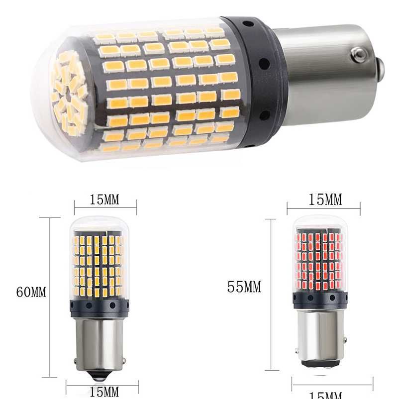 LED  1156 BA15S P21WCANBUS Лед Светлина Диодни Крушки за Мигач 2бр.
