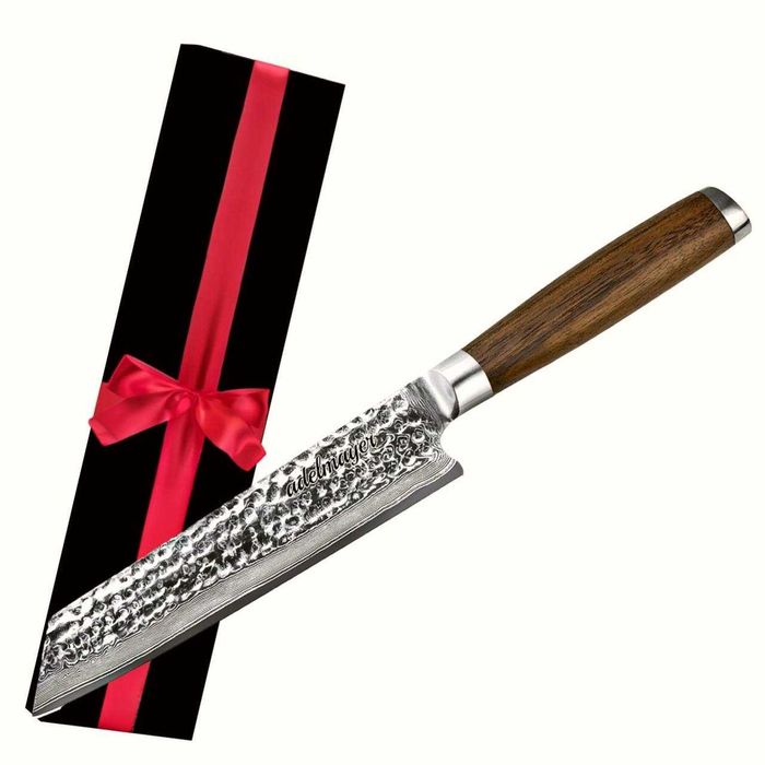 Cutit japonez Damascus 21.5 cm – Cutit profesional de bucatarie
