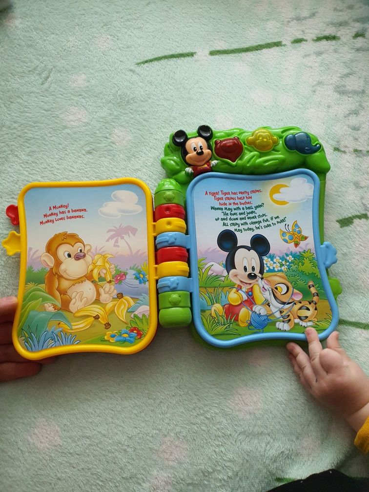 Carte muzicala, jucarie bebelusi cu lumini, sunete, Mickey Mouse,