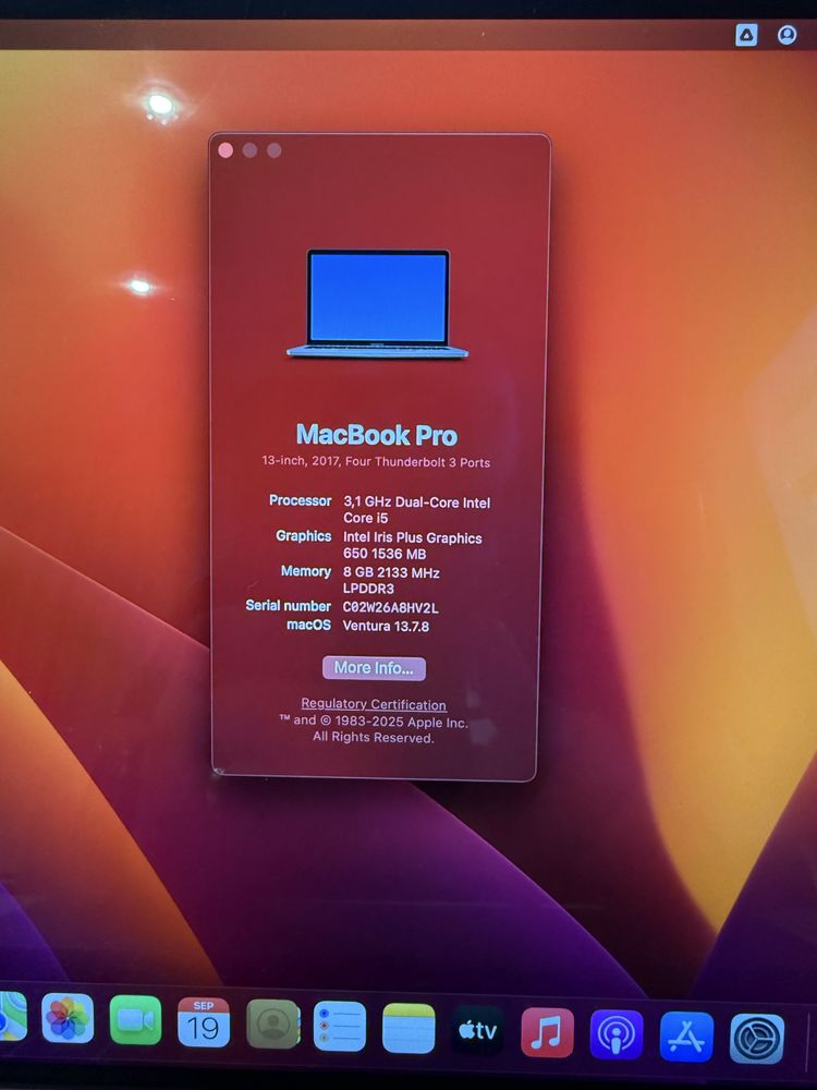 Macbook pro 13 2017