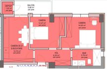 Apartament 2 Camere 55 mp Etaj 1