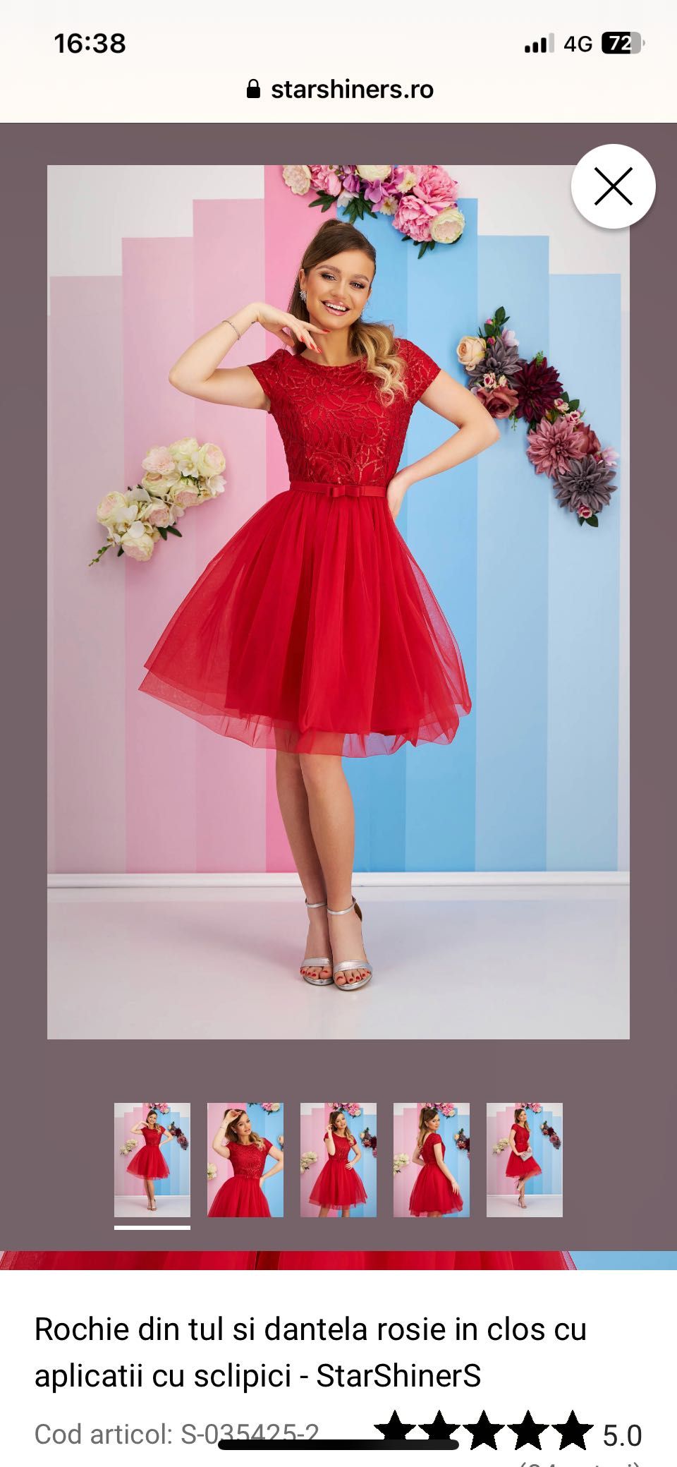 Rochie banchet / ocazie culoare roșie, marime L