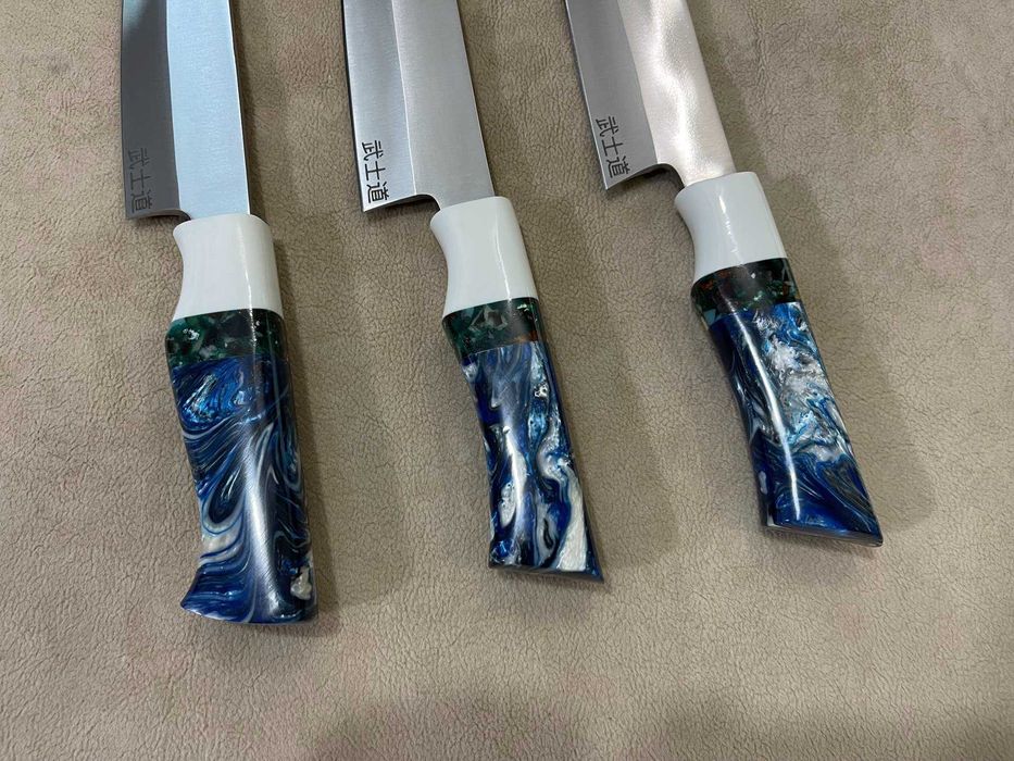 Cuțite japoneze Gyuto oțel D2 rasina 33 cm 59 60 HRC