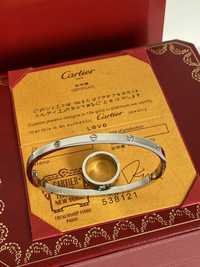 Brățara model Cartier LOVE slim White Gold 750 Diamond
