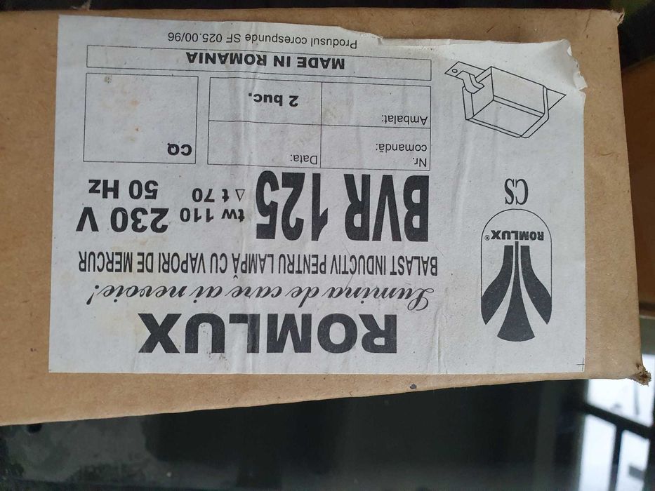 balast inductiv pentru lampa pe mercur