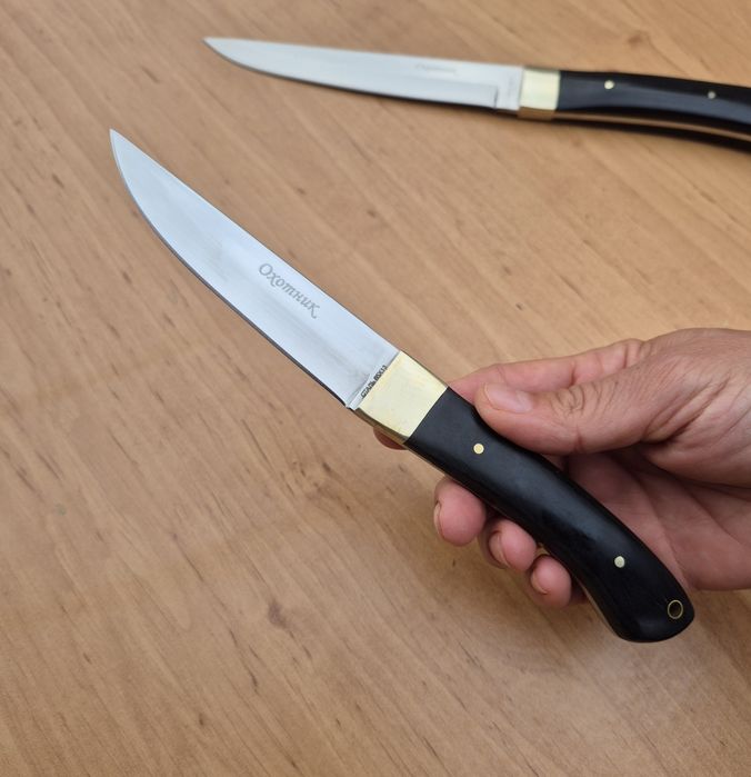 Руски нож Охотник,фултанг с текстилна кания,два модела