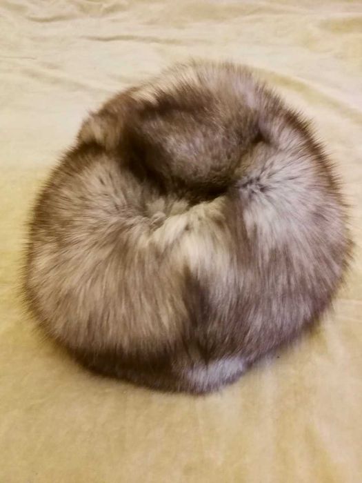 caciula vulpe alba noua