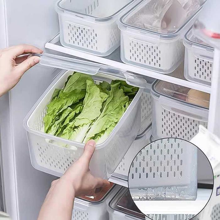 Кухненски кутии за храна с кошница и уплътнение, 4 броя в комплект