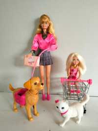 Păpușa barbie mattel set cu animalute