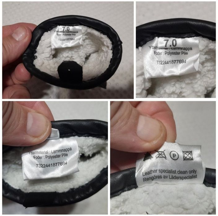 Mănuși Noi din piele naturală îmblănite, toamnă - iarnă, nr. 7 sau S/M