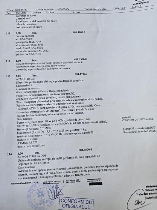 ATMOS S 41 GYNE - Statie de lucru gineocologica profesionala