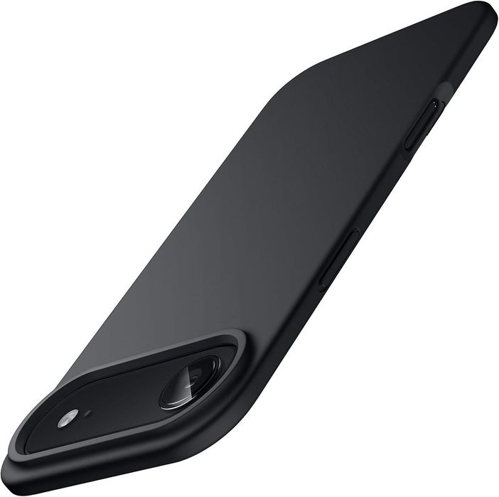 Матов силиконов кейс за apple iphone 17 air - черен