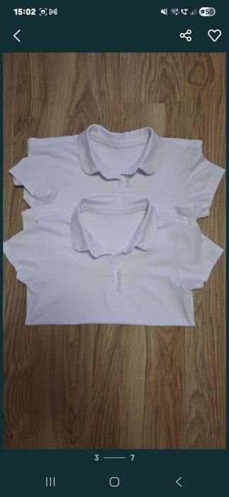 Tricouri pt scoala, fete ,2 buc,in stare foarte buna, mărimea 146cm