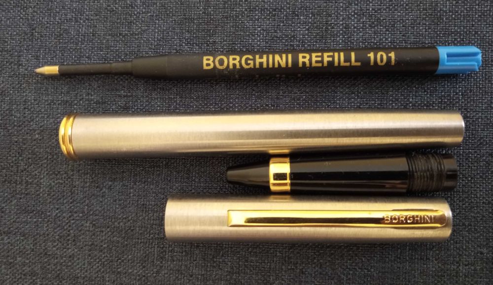 Pix Borghini Italia model V3 REP-H, otel inox, insertii aurite NOU