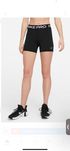 Nike, Къс фитнес клин Pro 365 с Dri-FIT, Черен, Мръснобял, S