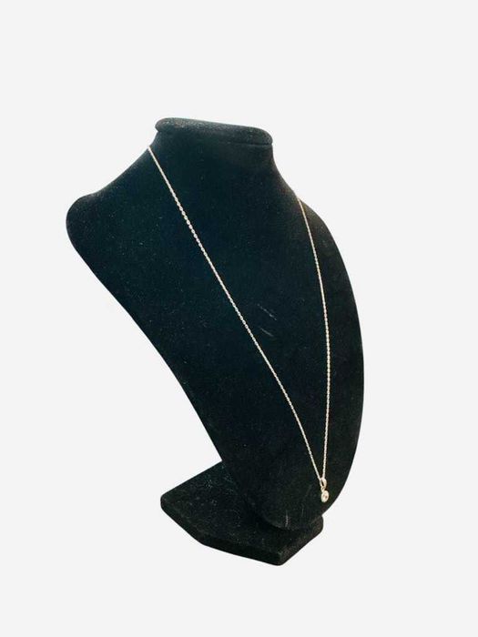 Lant aur alb cu pandantiv cu piatra