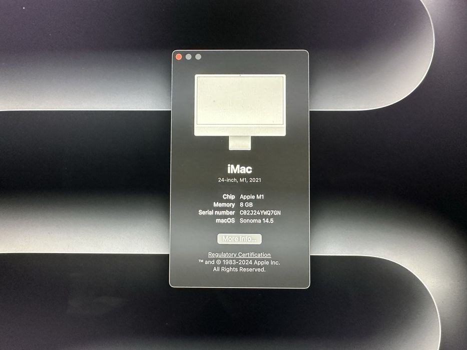 iMac 24”, M1, 2021, 8GB ram - impecabil