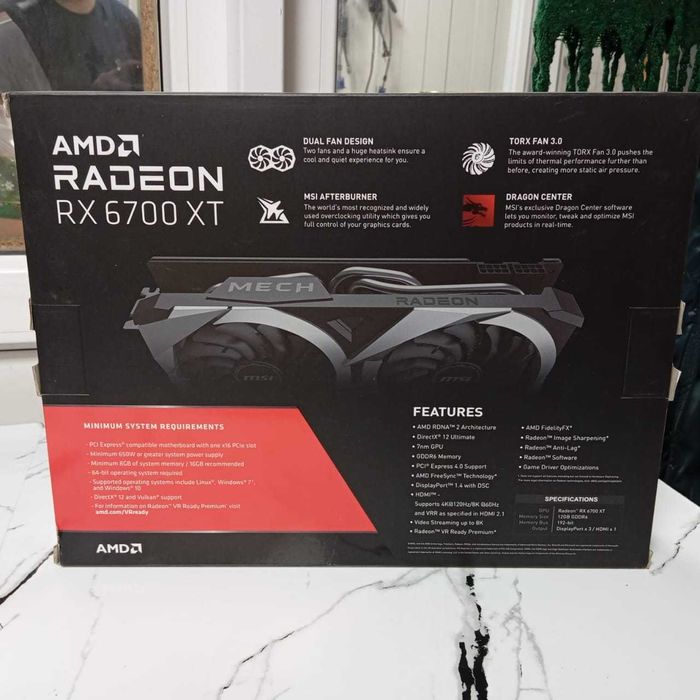 Видеокарта Radeon RX 6700 XT Mech 2x 12g