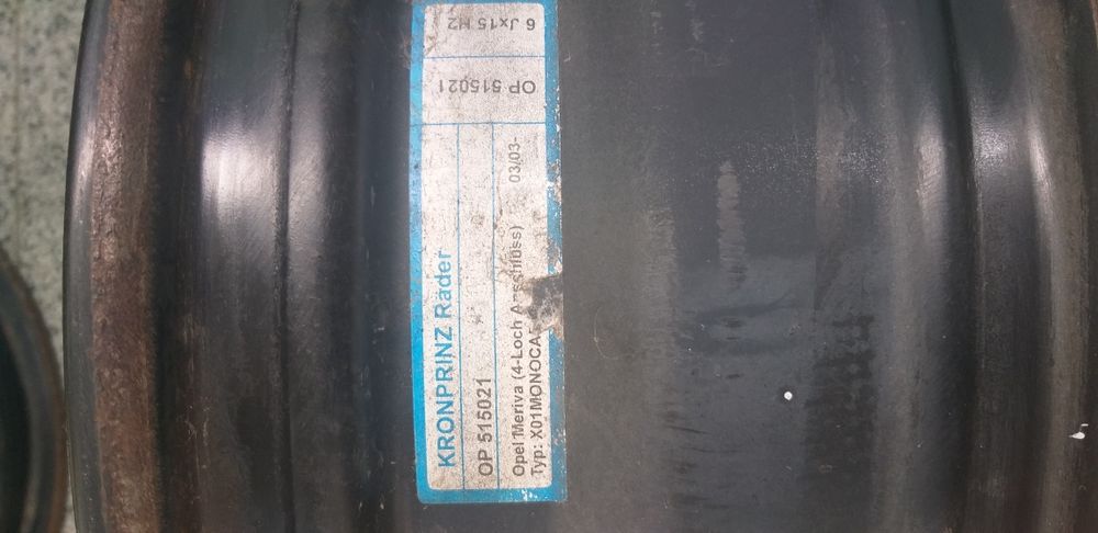 Vând set jantă opel