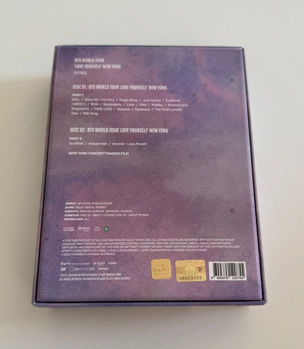 BTS bts World Tour Love Yourself New York DVD