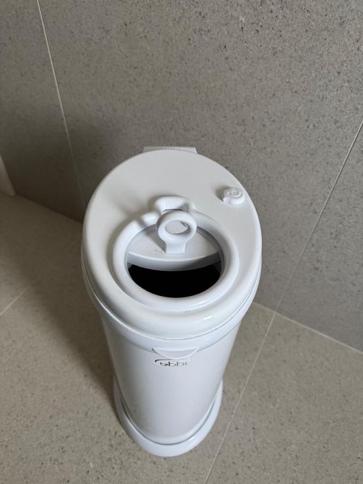 Cos pentru scutece bebelusi, Otel, Alb