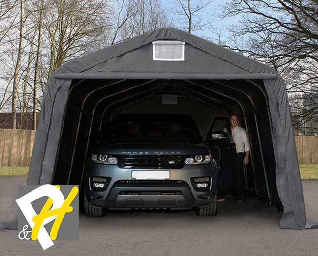 Гараж за автомобил 3,30х6 м Навес за двор PVC 500 g/m2