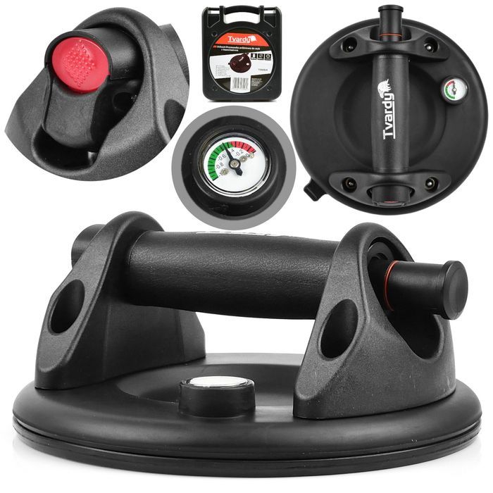 Ventuza pentru geamuri cu manometru 200mm 120kg