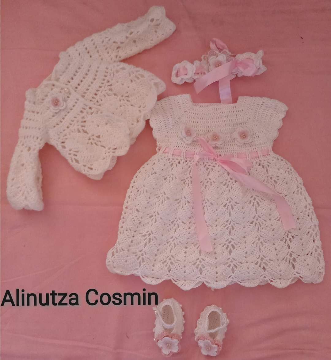 Top vara, cizme, set botez, geanta croșetate lucrate manual