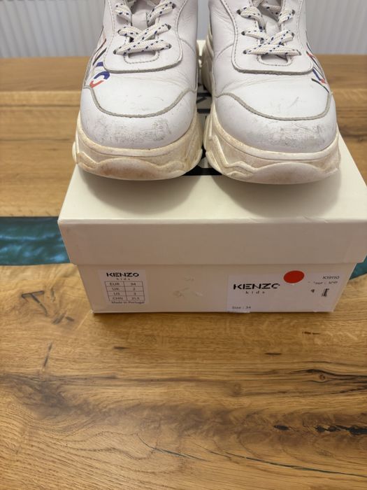 Adidasi fete, Kenzo, piele naturala, originali, mar 34, int  21.5 cm