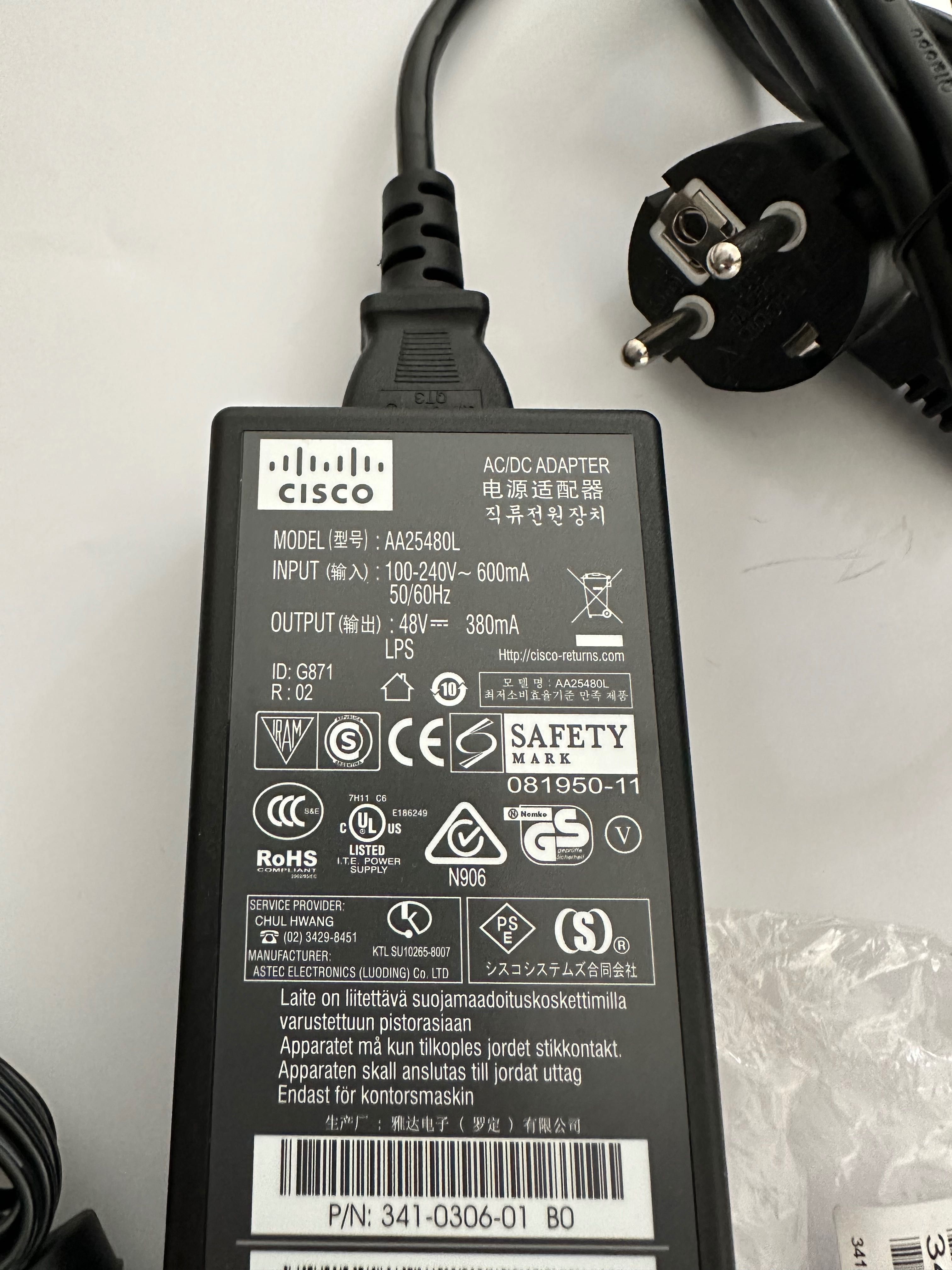 lot 10x alimentator original nou Cisco 48V 380mA AA25480L 341-0306-01