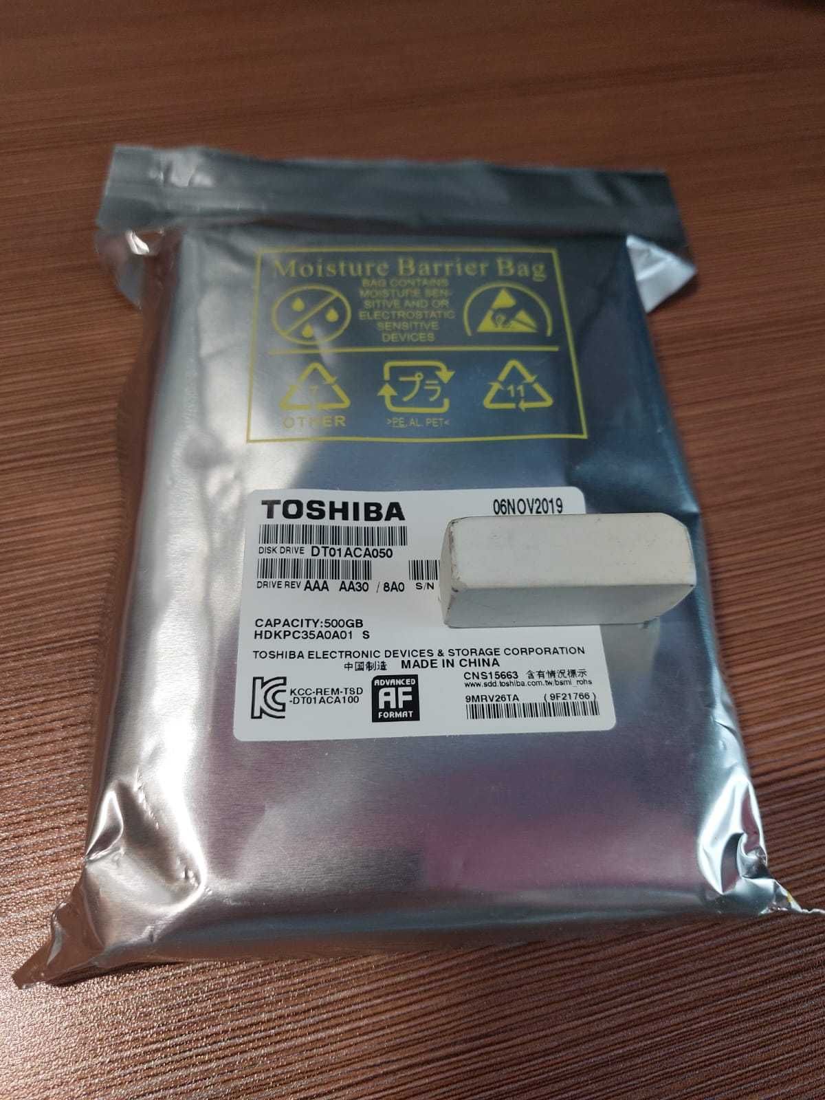Новый диск HDD TOSHIBA 500 Gb в упаковке