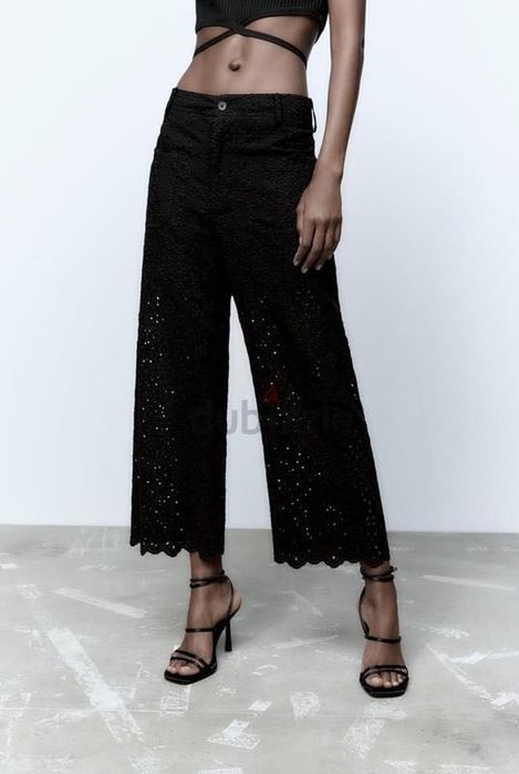 Кружевные брюки кюлоты ZARA в размере XS