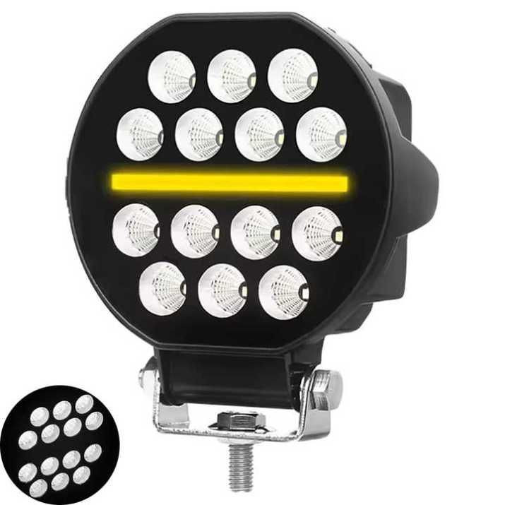 Диоден халоген LED светлини габарит, жълта 12/24V 50W - T458